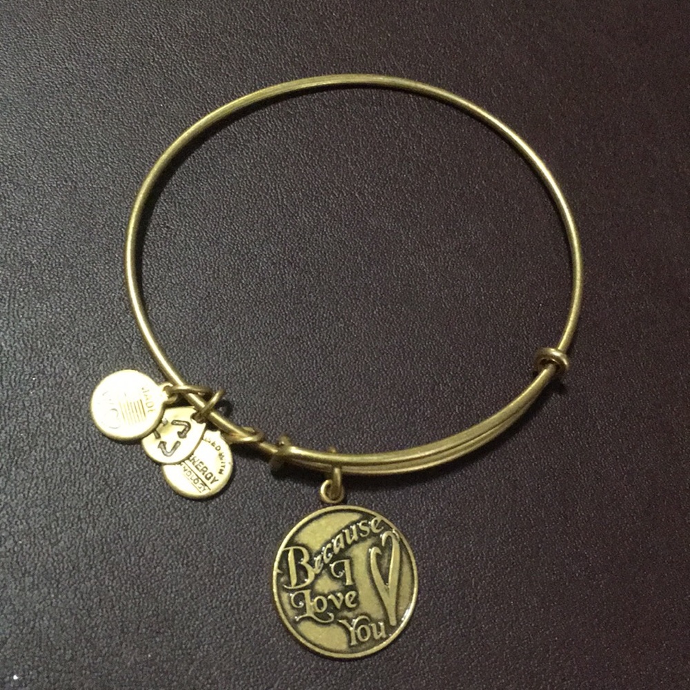 Alex and Ani Because I Love You bracelet gold